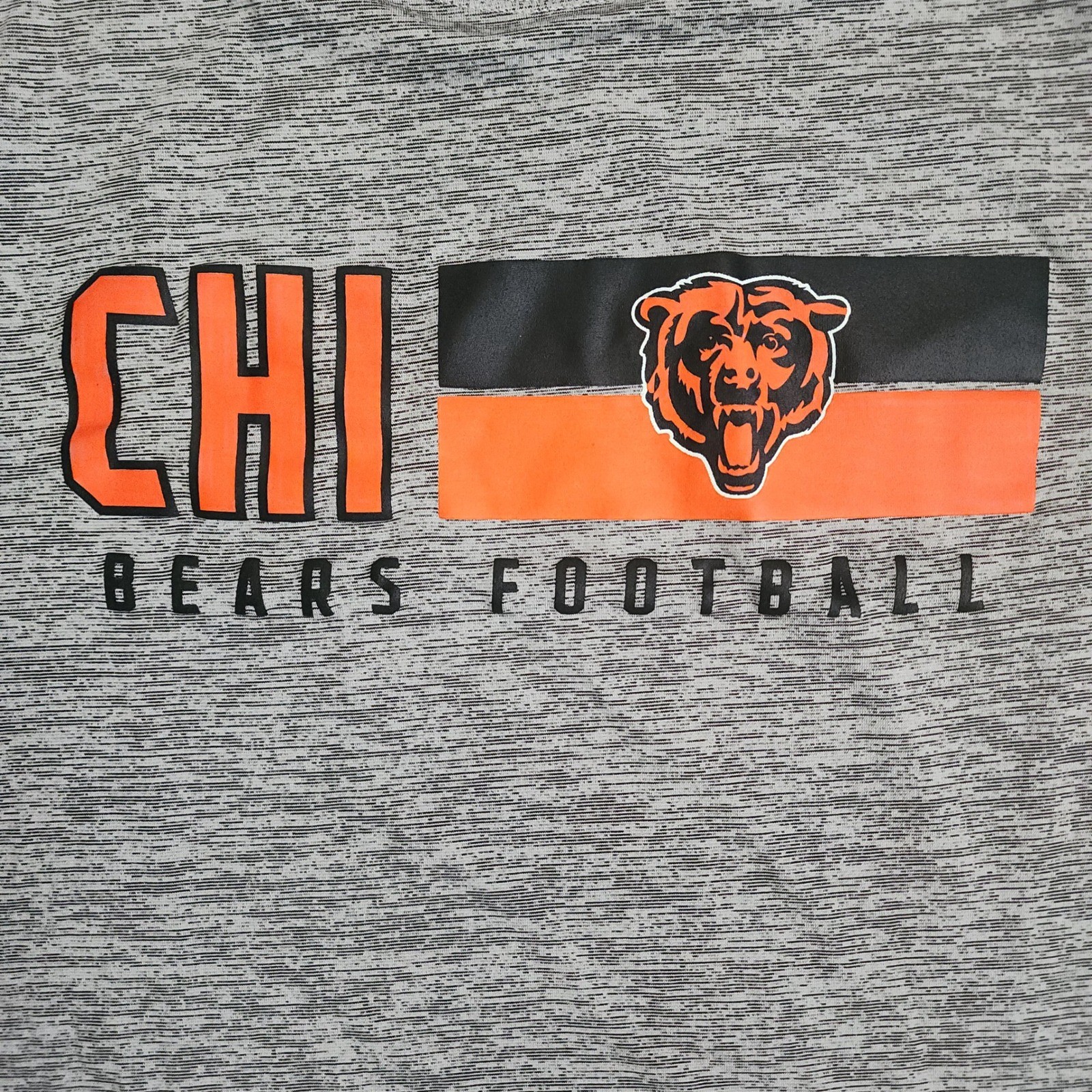 NFL Team Apparel Chicago Bears T-Shirt Mens XXL Gray Space Dye Performance Tee gallery