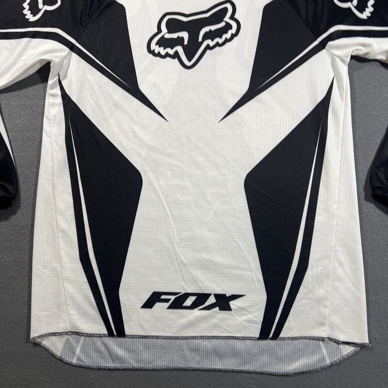 Fox Racing Jersey Shirt Mens Medium Black White Motocross MX Dirt Bike Race gallery