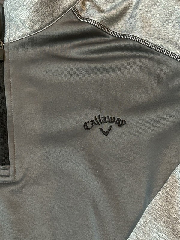 Callaway Quarter Zip Tech Pullover Polyester XL w/ Pockets Gray gallery