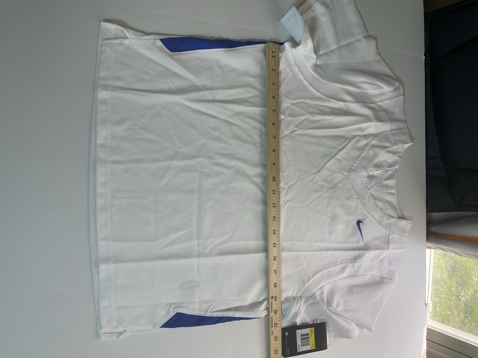 Nike Lacrosse Jersey Men's Shirt Blue Untouchable Speed White/blue Sz S New $55 gallery