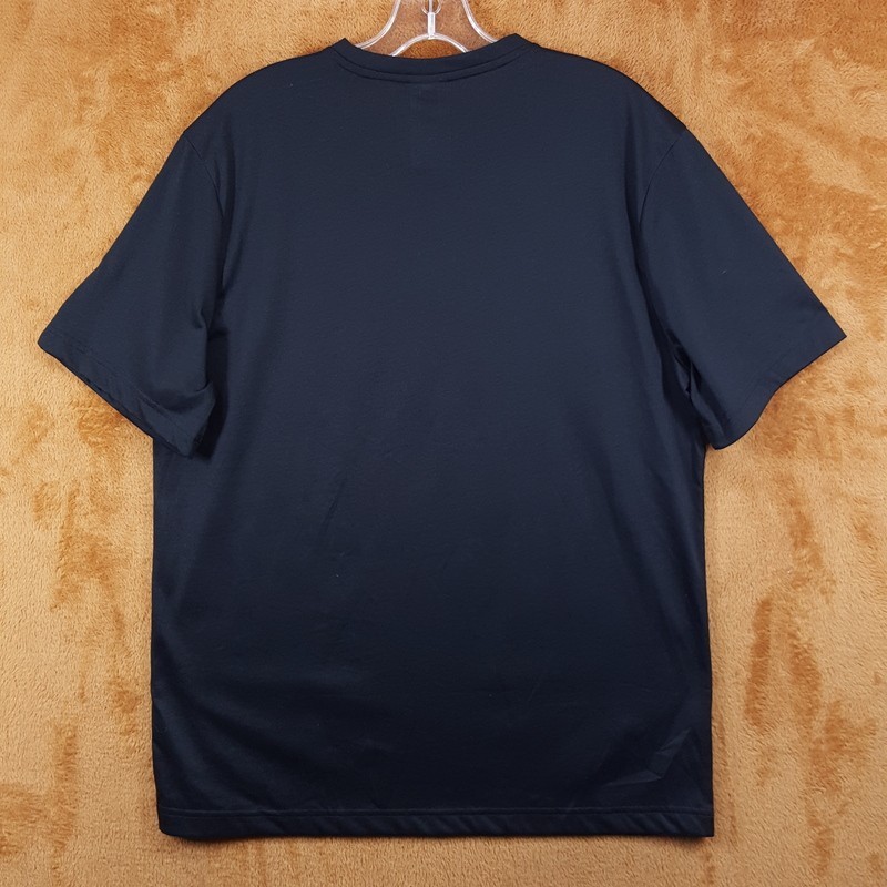 REEBOK Shirt Mens Medium Black Pullover Crew Speed Wick Big Chest Logo Active gallery