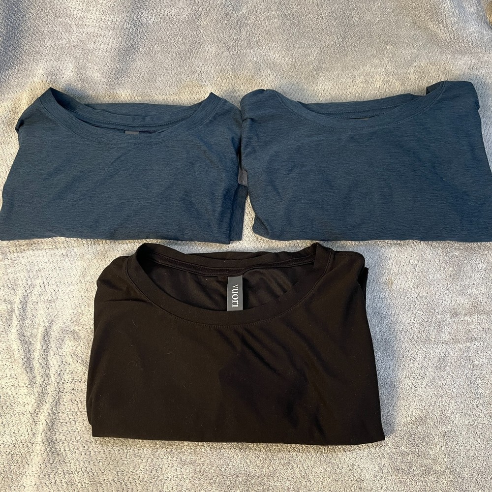 Vuori Strato Tech Tee black and blue lot of 3 Mens Size L
