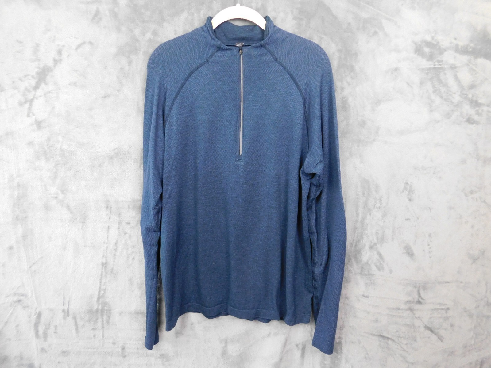 Lululemon Shirt Men Large Blue Metal Vent Tech 1/2 Zip Pullover Running Athletic gallery