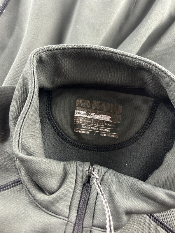 KUIU Pullover Mens Dark Grey 1/4 Zip Fabric Wicking Fleece "Zach Wermers Constr" gallery