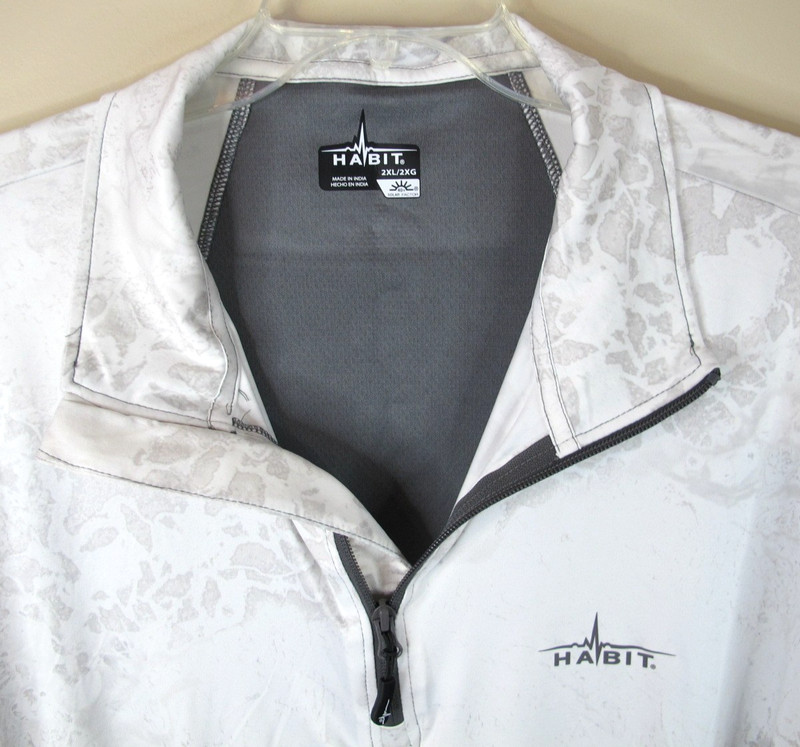 Habit Solar Factor 1/4 Zip Pullover UPF Fishing Performance Shirt Men's 2XL gallery