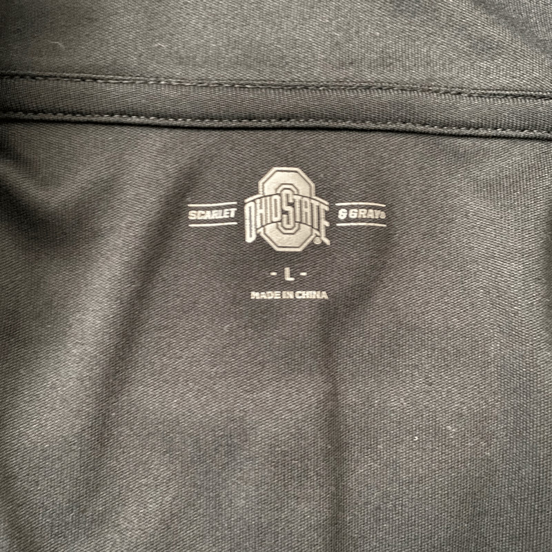 Scarlet & grey Ohio State men L quarter zip lightweight pullover black gallery