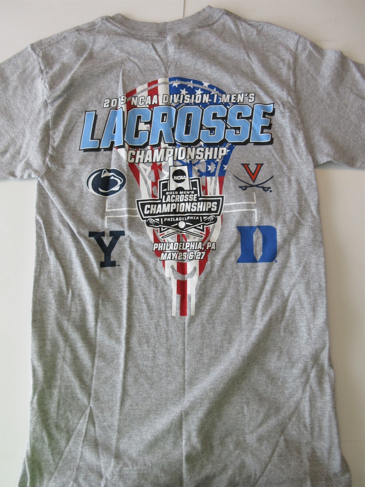 2019 NCAA Mens Lacrosse Championship T-Shirt small Champion UVA Duke Yale PSU gallery