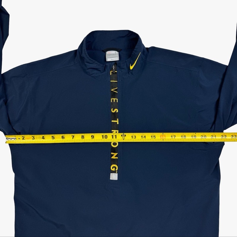 VTG Livestrong Nike Fit Dry Men's 1/4 Zip Performance Pullover Blue • Small gallery