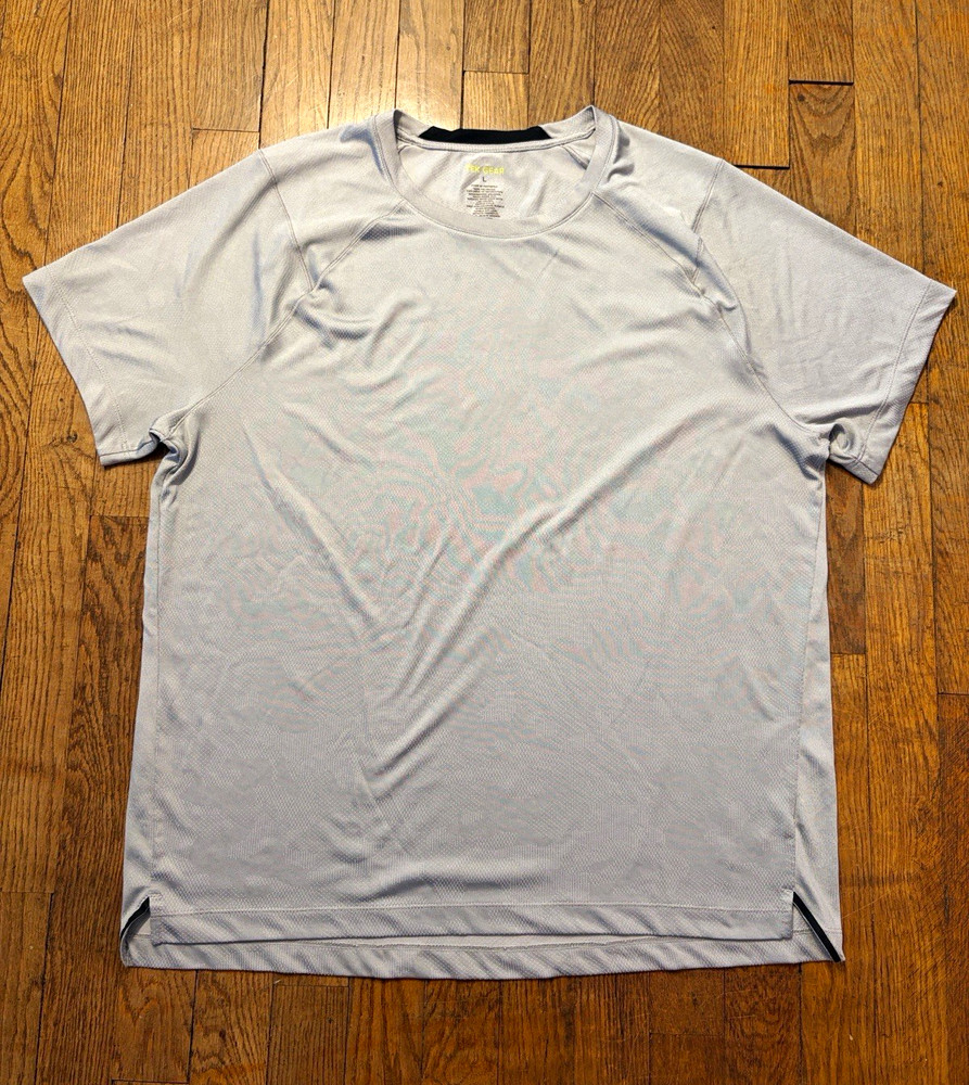 TEK GEAR Men's Activewear Crew Neck Short Sleeve Gray T-Shirt Size L