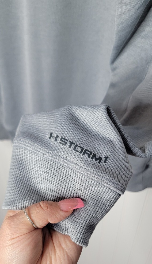 Under Armour Storm Loose Fit Quarter Zip Pullover ColdGear Men's Size XL Gray gallery