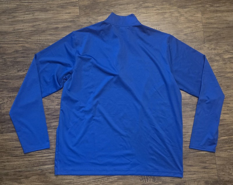 Lands End Mens Large Shirt Pullover Mock Neck Long Sleeve Blue 1/4 Zip NWOT gallery