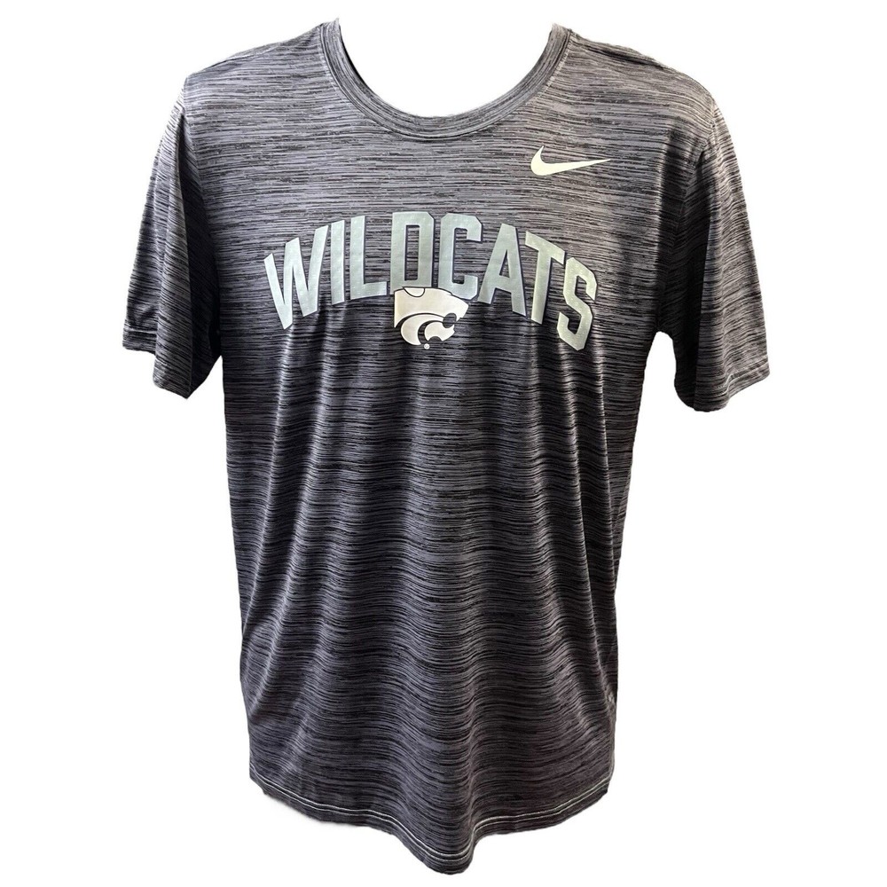Nike Dri-FIT Kansas State Wildcats Tee XS New Charcoal Space Dye K-State NCAA