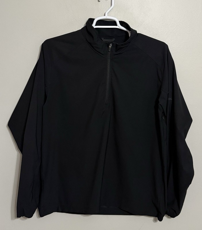 Zero Restriction Men's XL Black Performance 1/4 Zip Golf Pullover Windbreaker gallery