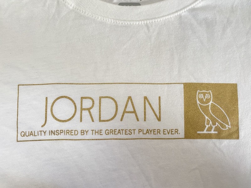 NIKE AIR JORDAN 1 10 OVO DRAKE SHIRT WHITE METALLIC GOLD 872834 100 sz XL gallery