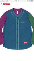 Brand New With Tag Supreme Color Blocked Baseball Top Size M Medium Authentic