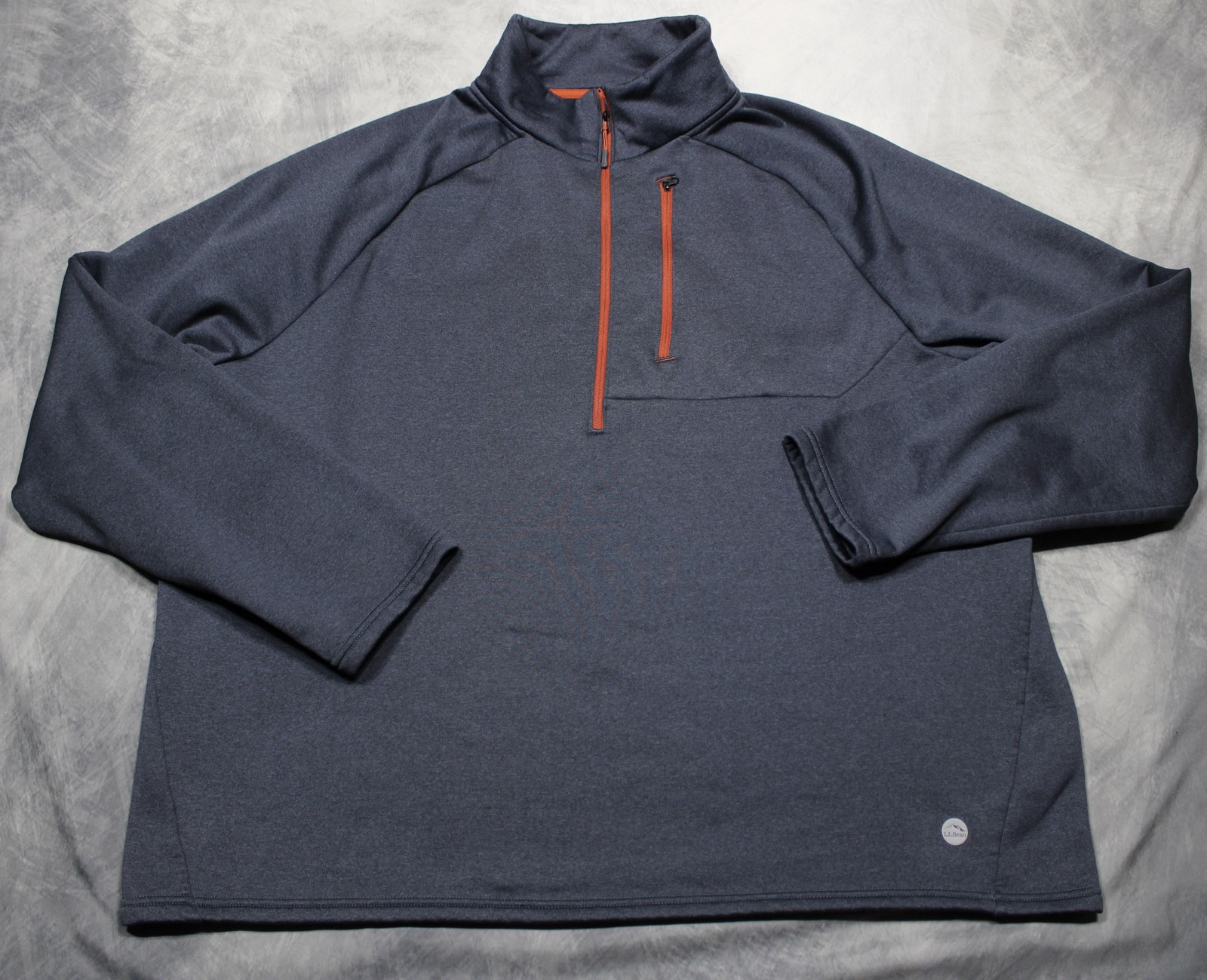 L.L.Bean Pullover Mens 2XL Blue Quarter Zip Fleece Performance Stretch Top gallery