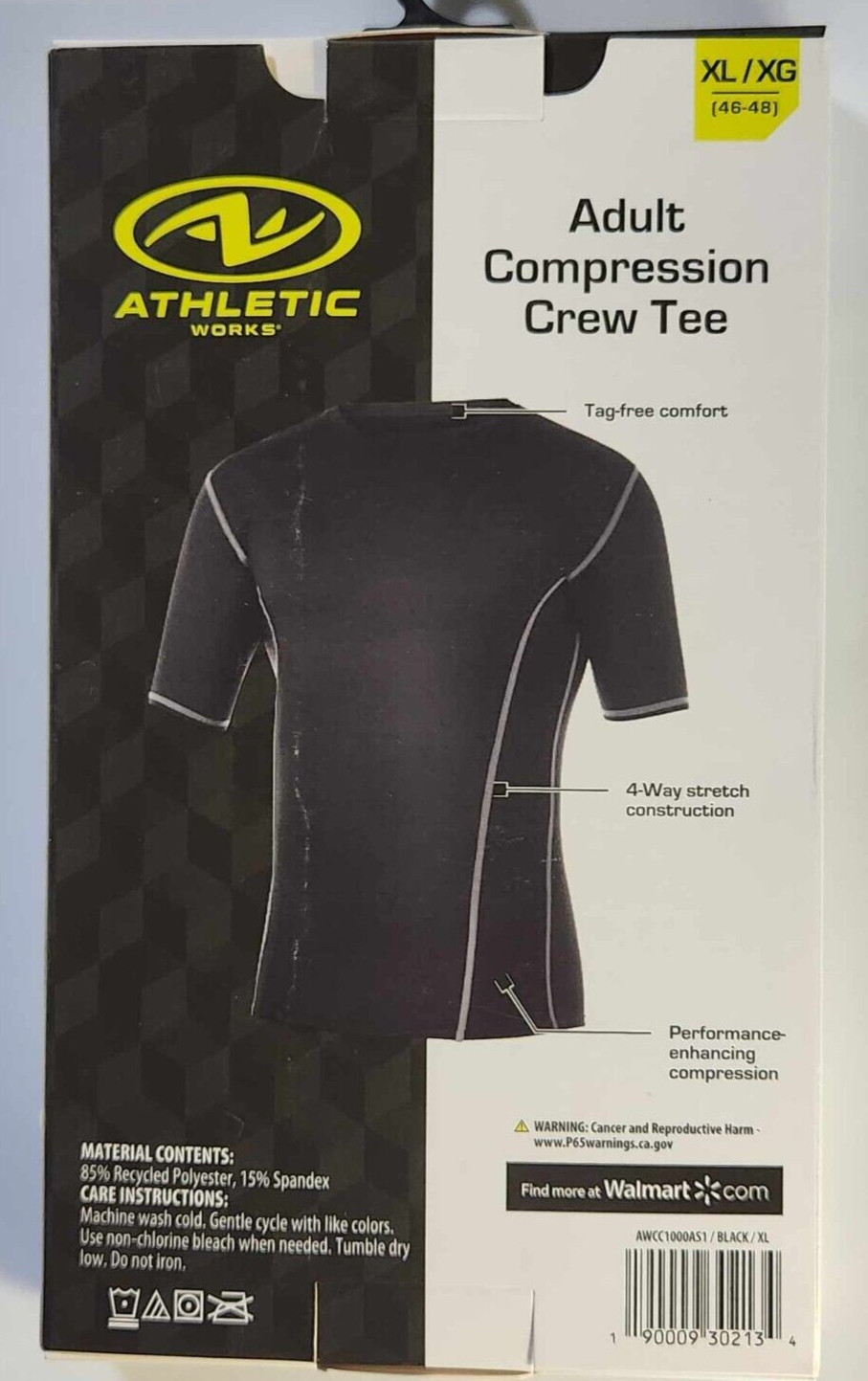 Athletic Works Adult XL Compression Crew Tee Shirt gallery