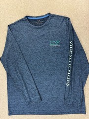 Vineyard Vines Performance Long Sleeve Crew Shirt (Men’s Large) Blue