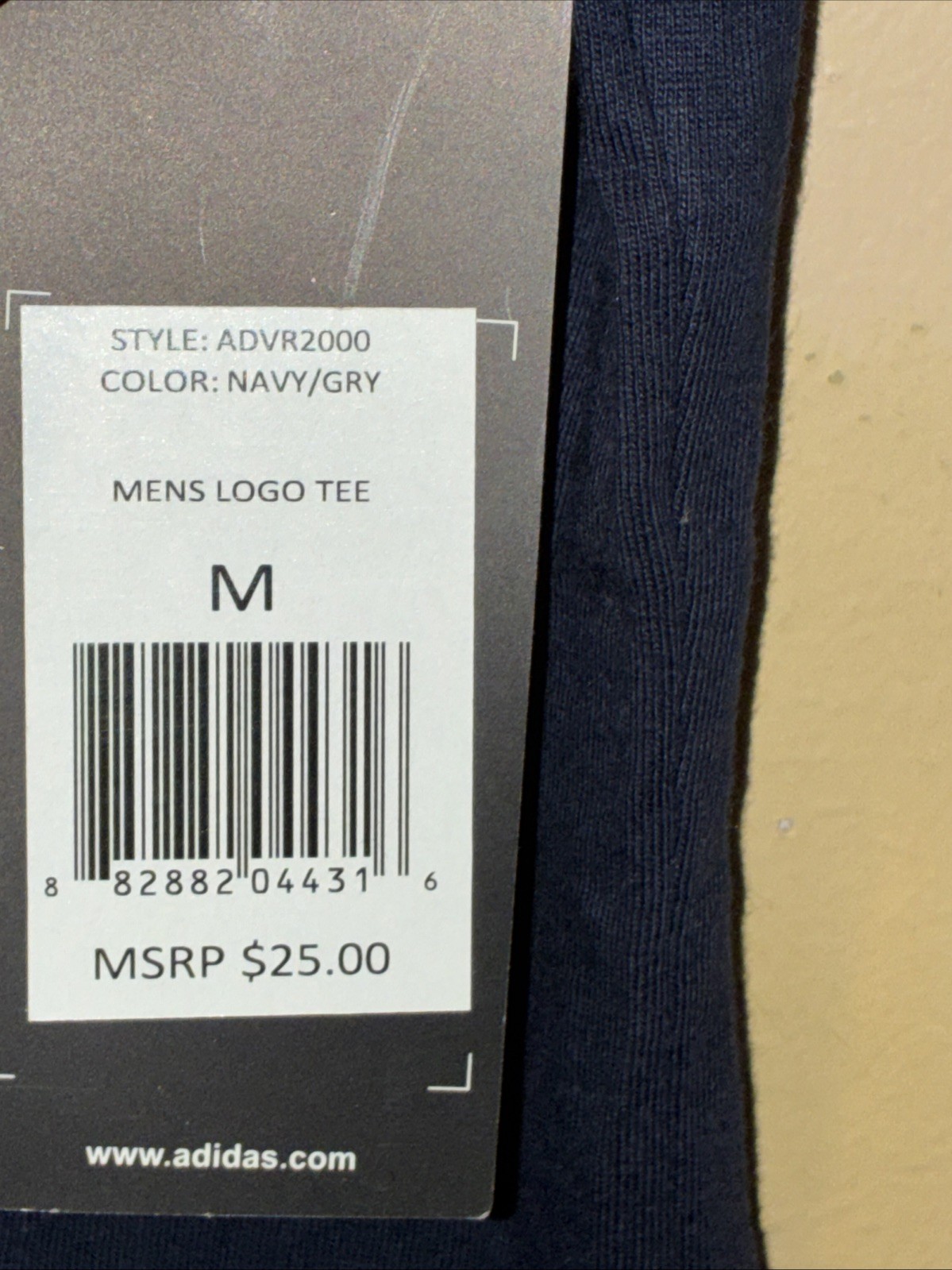 Adidas Logo T-Shirt Mens Performance Short Sleeve Crew Neck Golf Athletic Tee gallery