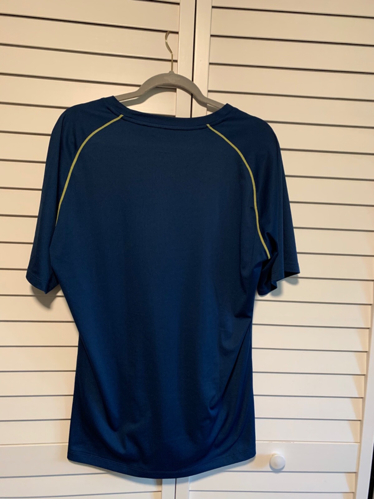 Tesla Shirt Mens Large Blue Short Sleeve Cycling Running HyperDri Performance gallery