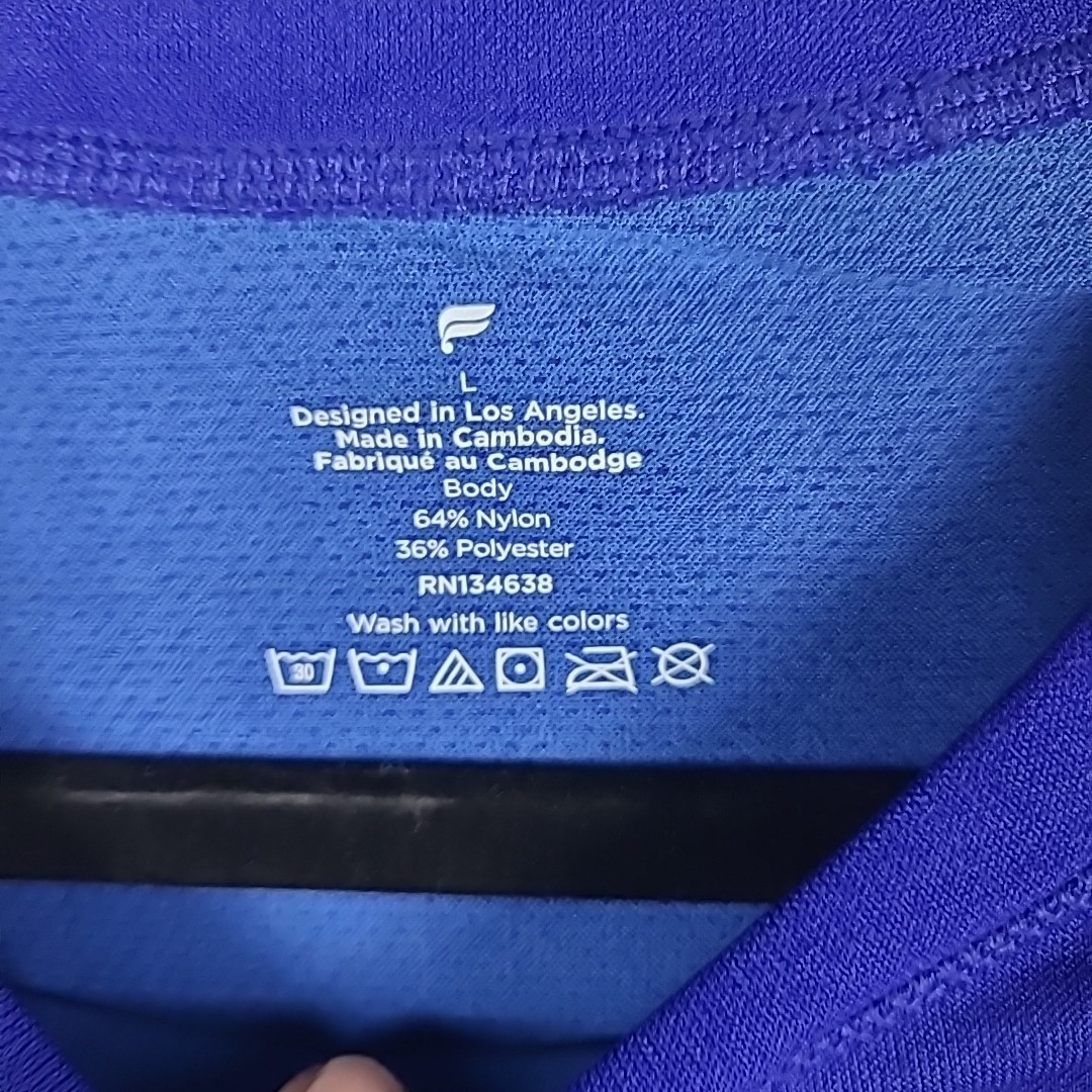 NEW Fabletics Men’s Training Day Tee Admiral Blue Size L gallery