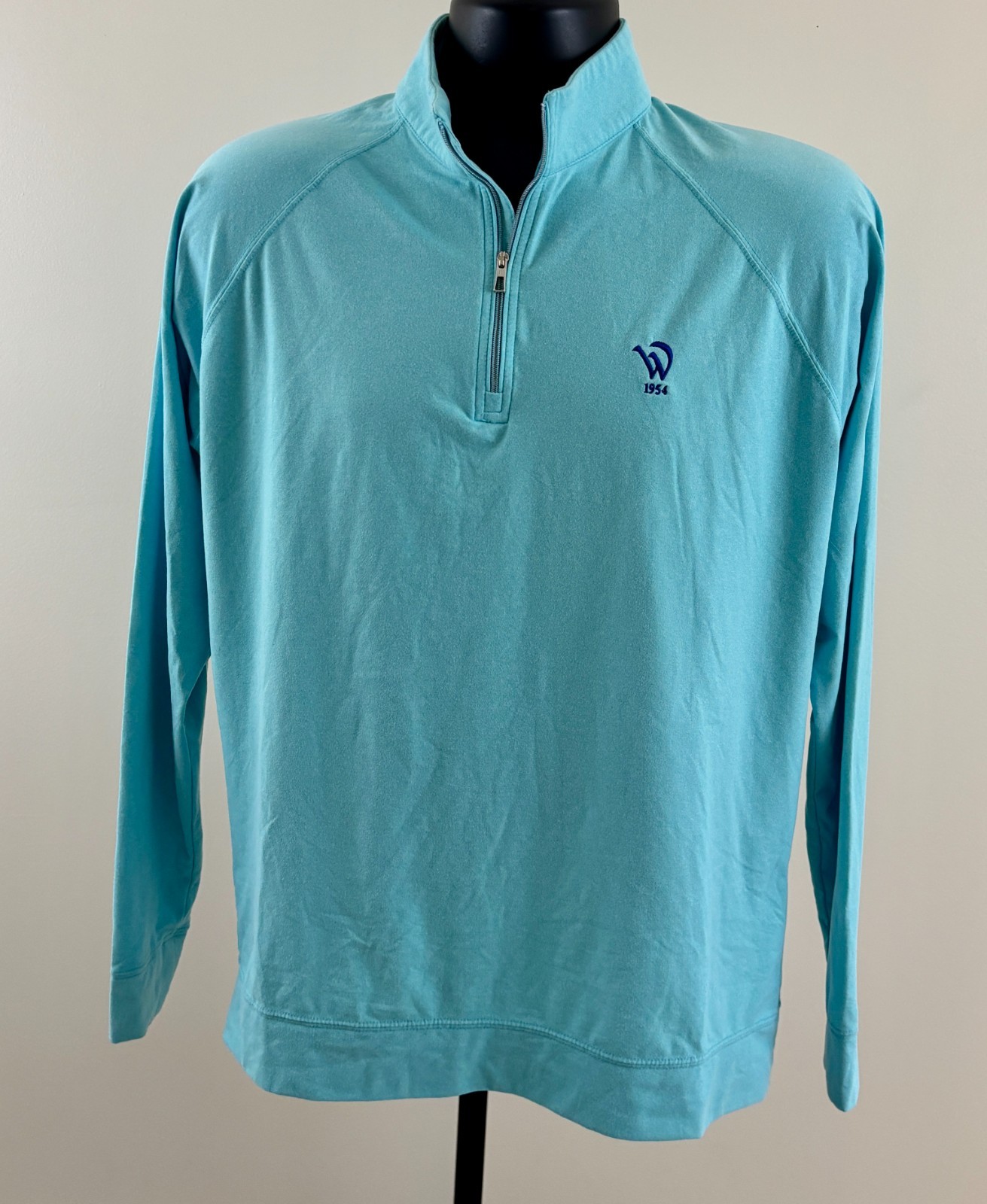 HOLDERNESS & BOURNE WESTLAND Mens Small Bali Blue Logo Tailored Fit L/S Pullover gallery