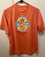 Champion Double Dry T Shirt M Disneyland Half Marathon 2013 Run Disney Orange