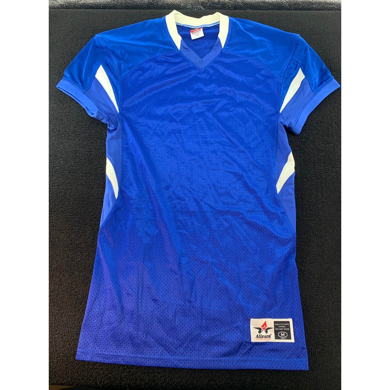 Alleson Athletic Royal Blue Mesh V Neck Jersey Adult Size Medium gallery