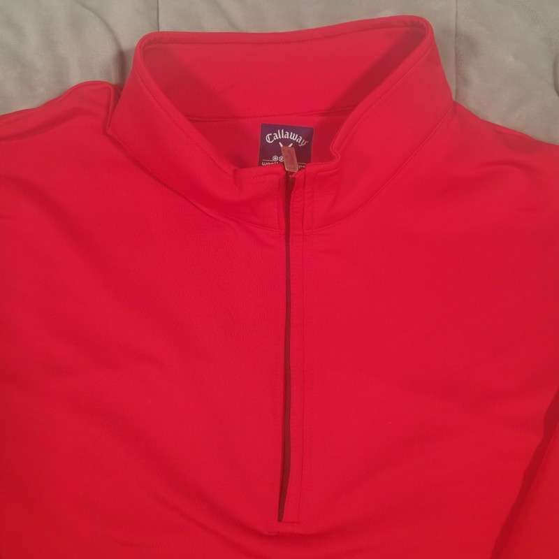 Callaway Weather Series 1/4 Zip Golf Pullover Men’s XXL Red Fleece gallery