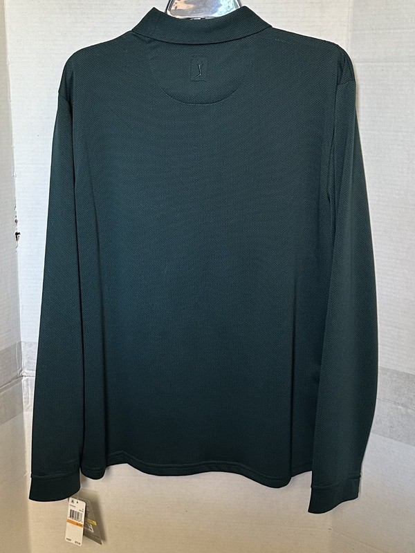 PGA TOUR Men's Long Sleeve Stretch Pullover Henley Shirt Green Size Small - NWT gallery