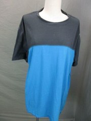 PrAna Size XL Mens Gray/Blue Athletic Breathe Short Sleeve T-Shirt T992