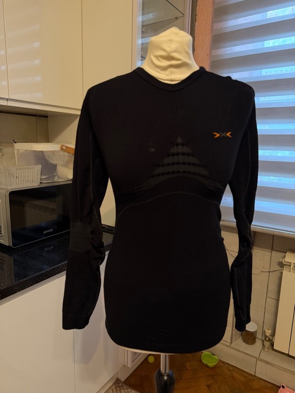 X-Bionic Compression Thermal Long Sleeve Shirt Black Running Ski Top Size S-M gallery