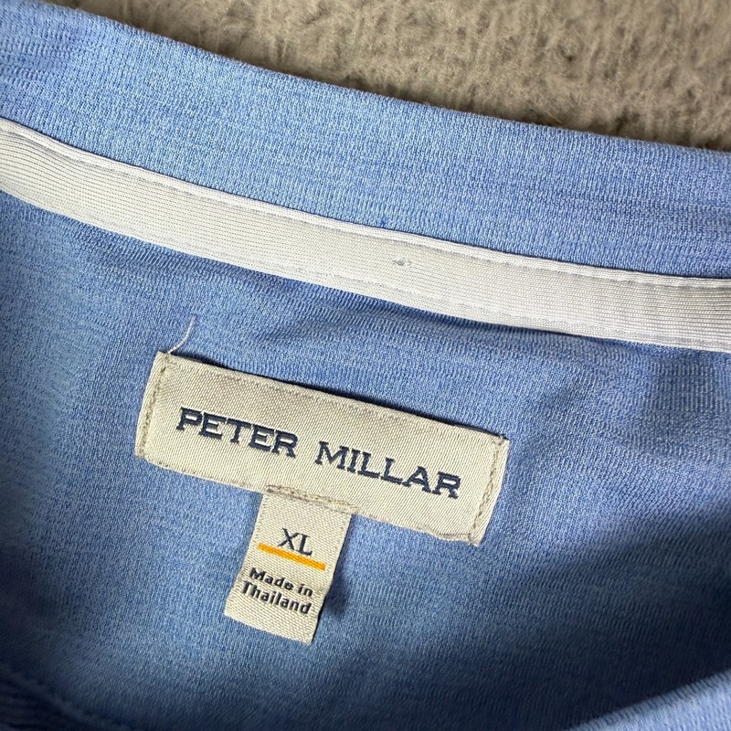 Peter Millar Crown Sport Cradle Performance Crewneck Sweatshirt Mens XL Blue gallery