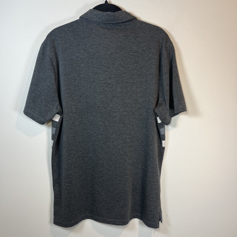 Nike Golf TR Dry Striped Polo Shirt Gray Short Sleeve DriFit Standard Fit Medium gallery