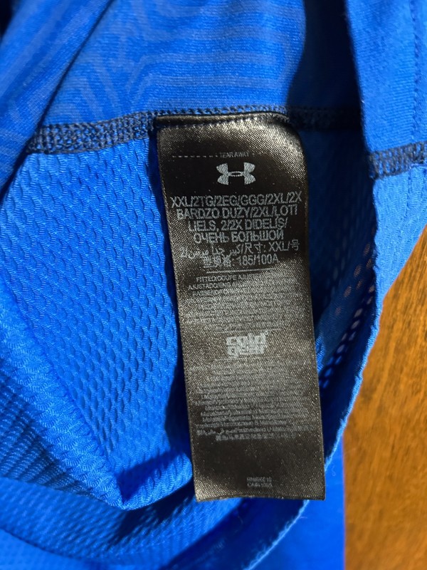 UNDER ARMOUR * Run Pullover * Coldgear * Blue * 1/4 Zip * Thumb Hole * 2XL gallery