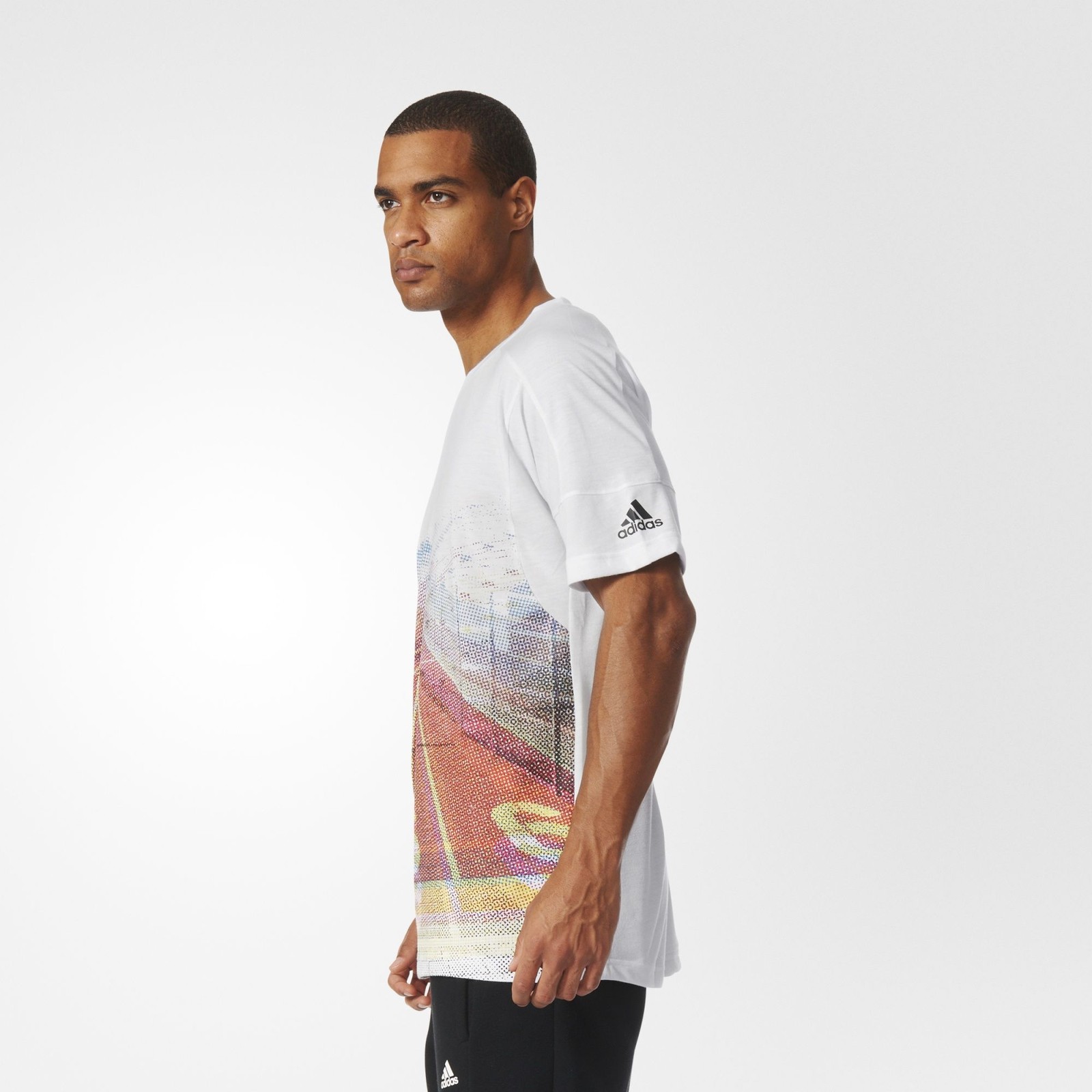 Adidas Performance SIDELINE ALLOVER PRINT Graphic Tee AOP T Shirt Mens sz M NWT gallery