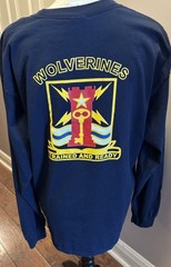 Men’s Wolverines Trained & Ready 4-1 BSTB Size L Navy Blue Longsleeve
