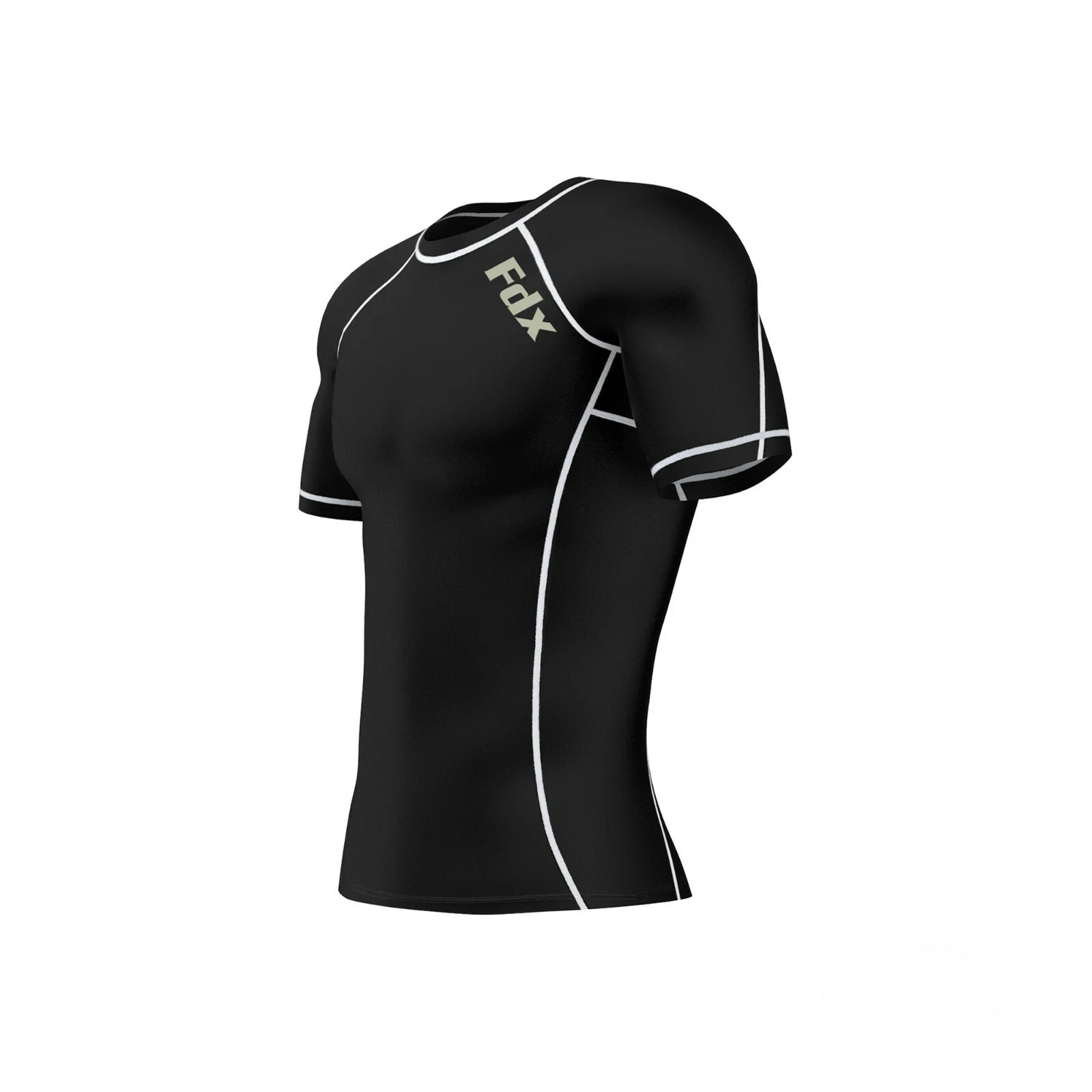 FDX Mens Compression Armour Base Layer Top Half Sleeve Thermal Gym Sports Shirt gallery