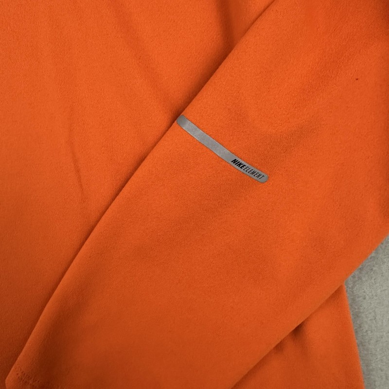 Nike Dri-FIT Element Pullover Men Large Orange Running Half Zip Long Sleeve L gallery