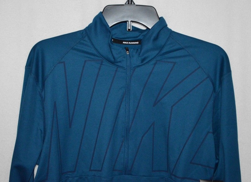 Nike Dry Men's Core Half Zip GX Teal/Black Running Top (904792-474) Size L/XL NT gallery