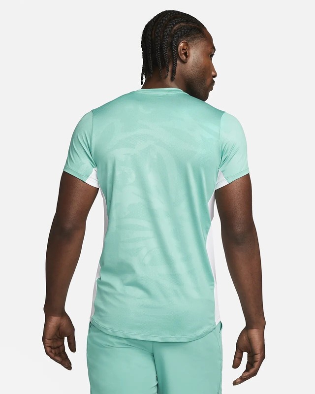 Nike Men's Court Dri Fit Advantage Printed Crew Tennis Jersey Shirt $75 NEW L gallery