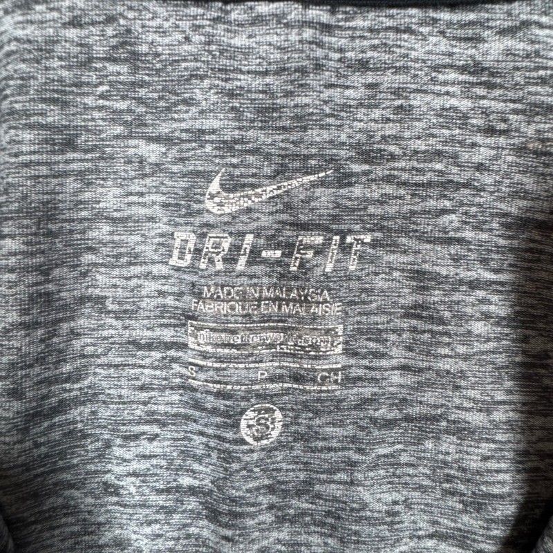 Nike Dri-FIT Half Zip Pullover Gray Mens Running Training Thumb Holes Sz Small gallery