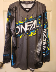 O’Neal Men’s Motocross Jersey Long Sleeve Breathable Mesh Polyester M Gray