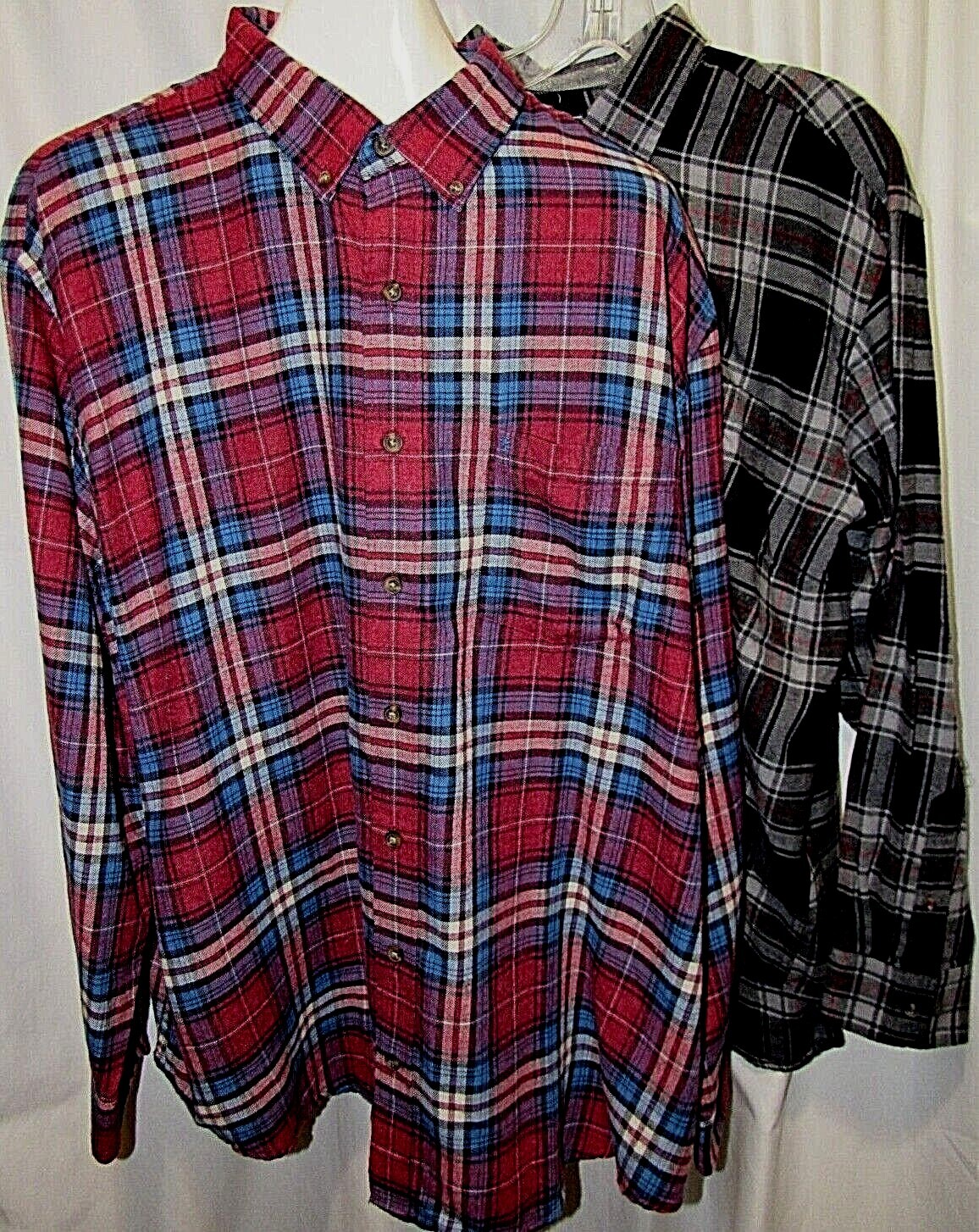 IZOD Varied Colors, Plaid, Long Sleeve Men's Flannel, Shirt L, 3XL gallery