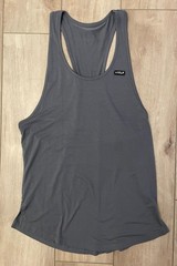 TLF Apparel Stringer Tank Top-Men’s S/M-Flex Bamboo-Gray-Gym to Streetwear