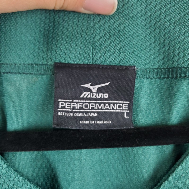 Mizuno Performance Elite Mesh Game Baseball Jersey Mens Large Dark Green Logo gallery