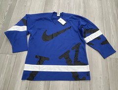 Nike Hockey Jersey Mens M Blue Black White Club Varsity Oversized HV1147-480 New