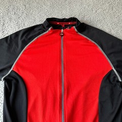 NEW Hincapie Shirt Mens Extra Large Red Black Athletic Top Sportswear Full Zip