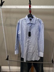 NWT Hugo Boss Blue Sharp Fit LONG SLEEVE SHIRT M 15 x 32/33 Medium M