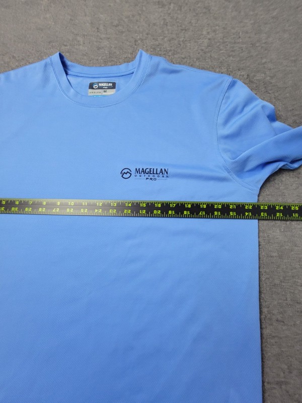 Magellan Outdoors Pro Angler Fishing Shirt Mens M Blue Mesh Lined Classic Fit gallery